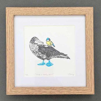'Lovely Pair' Linocut Print