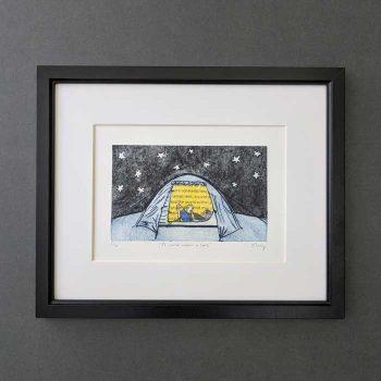'A world in a tent' Collagraph Print Limited Edition