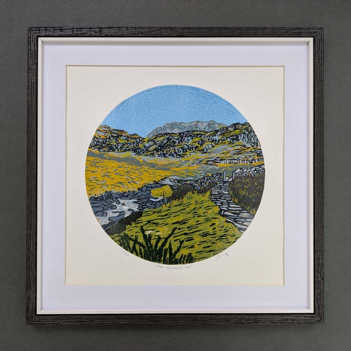 'The mountains' call' Limited Edition Lino Print