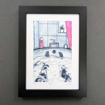 'Soak' Dry Point Etching Limited Edition Print