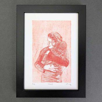 'Held' Dry Point Etching Limited Edition Print